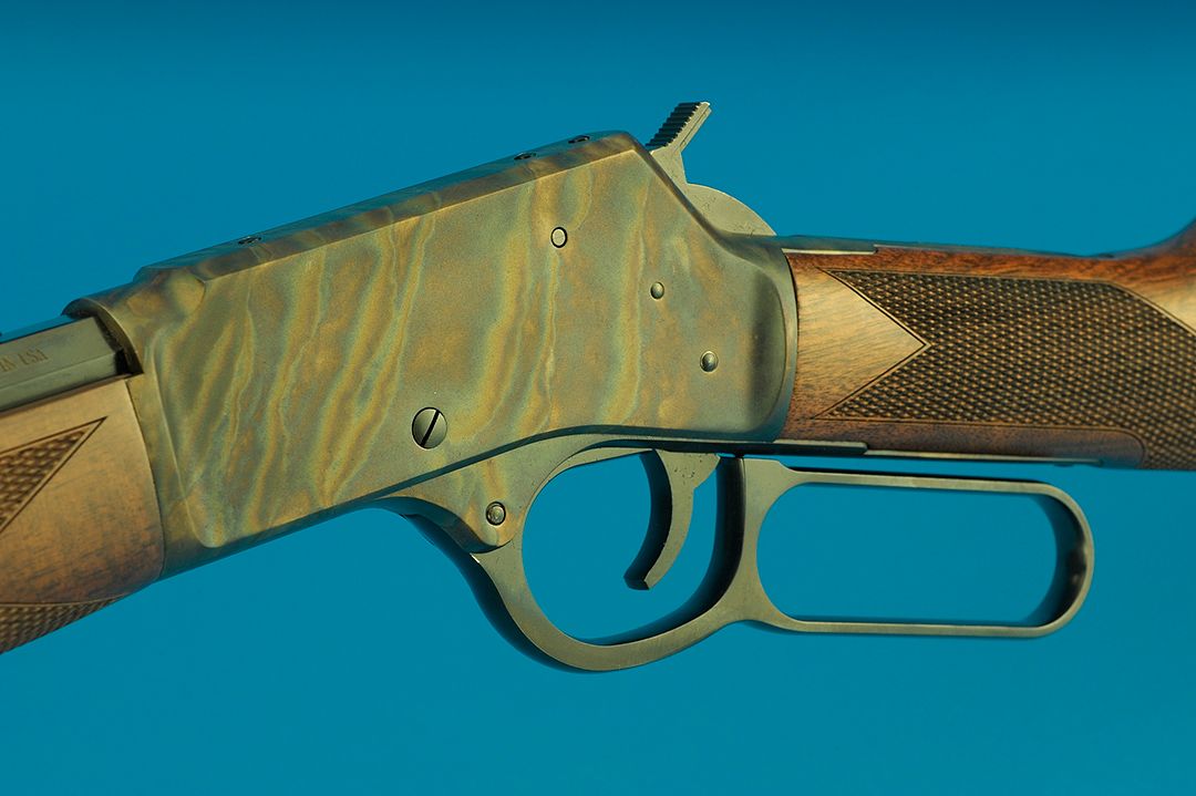 On this gun, the polishing is smooth right to the edges and although the color is slightly muted, the effect is pleasing on a hunting gun like this Henry lever gun.